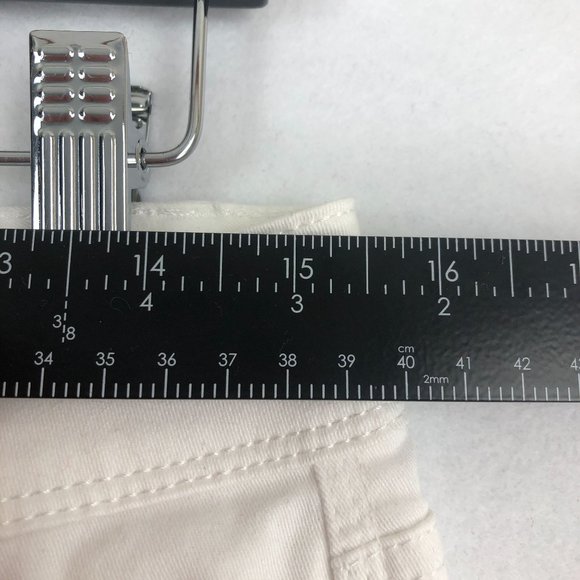 White House Black Market Women's Size 6 White Crop Leg Embroidered Stretch Jeans - Picture 6 of 12